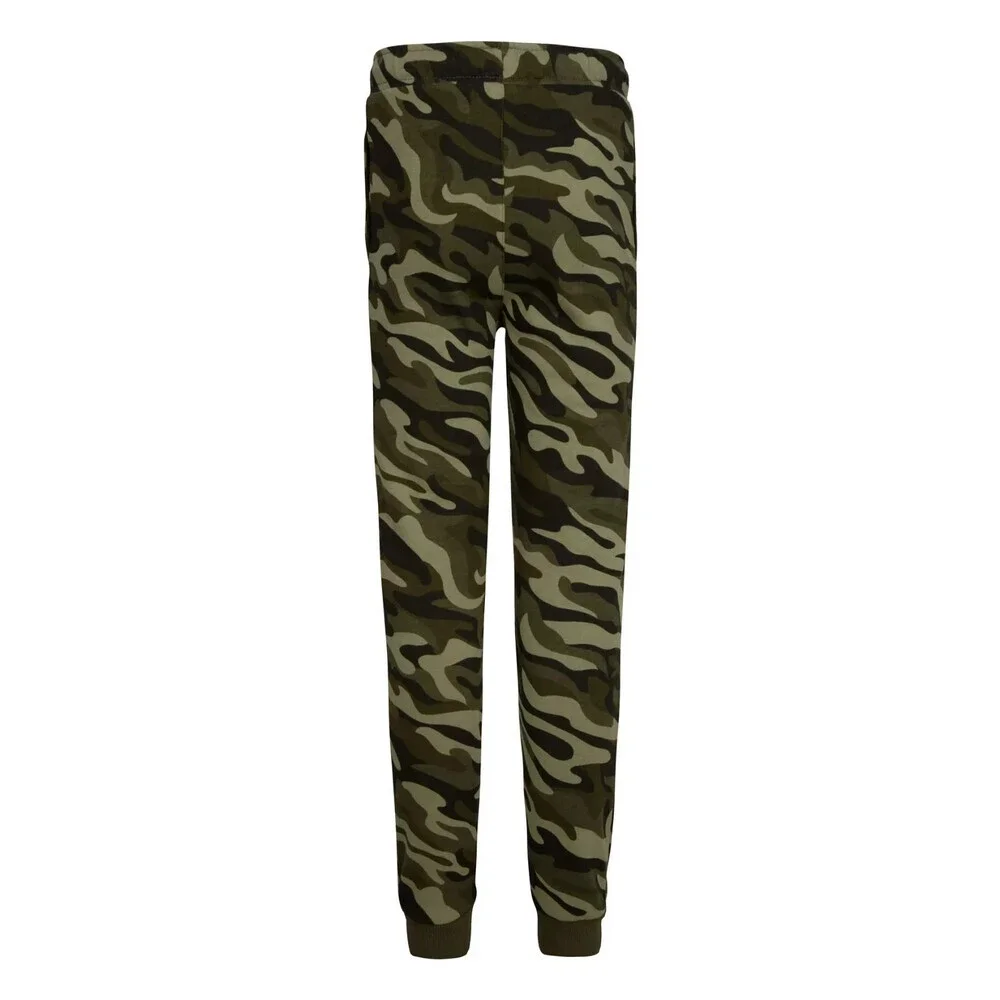 Converse Knee Patch Pants Kids Large Green Camouflage Tapered Leg Joggers RED615